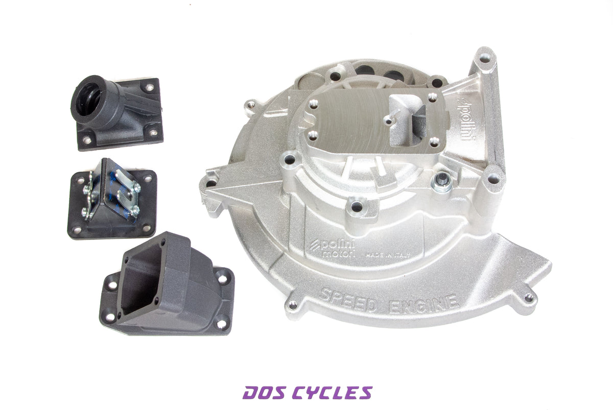 Vespa Piaggio Polini 4 Stud Reed Valve Race Cases - CDI – Dos Cycles