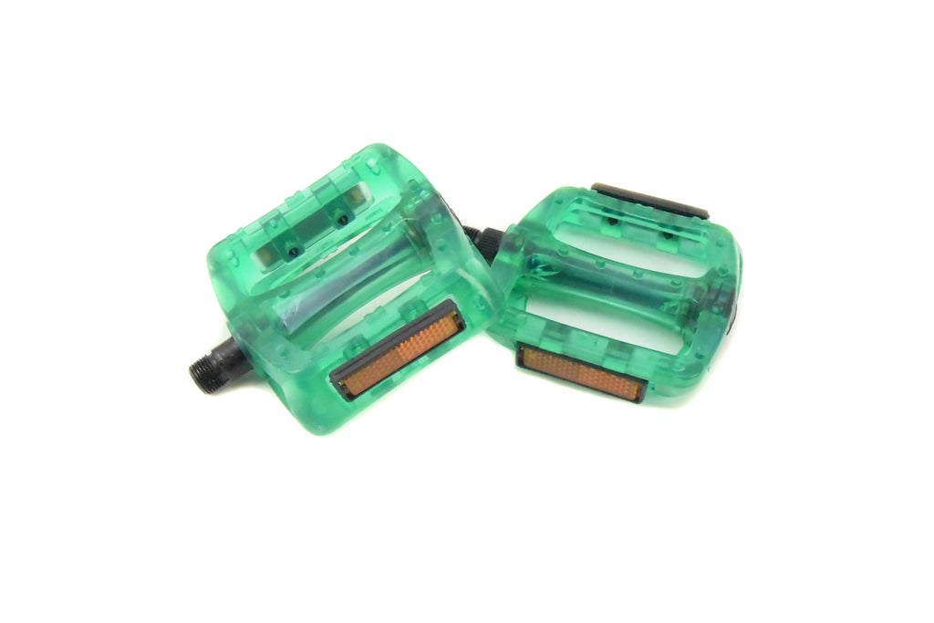Translucent Green Plastic Pedals
