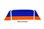 Derbi Variant Sport Headlight Decals - Blue/Orange