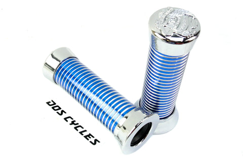 Hokey Blue Slim Stripe Grips