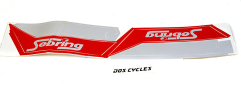Motomarina Sebring Toolbox Decals - Red/Silver