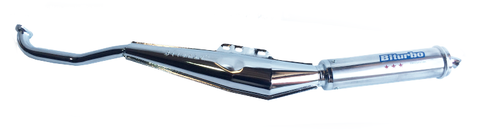 Puch Moped Biturbo Exhaust with Silver Baffle